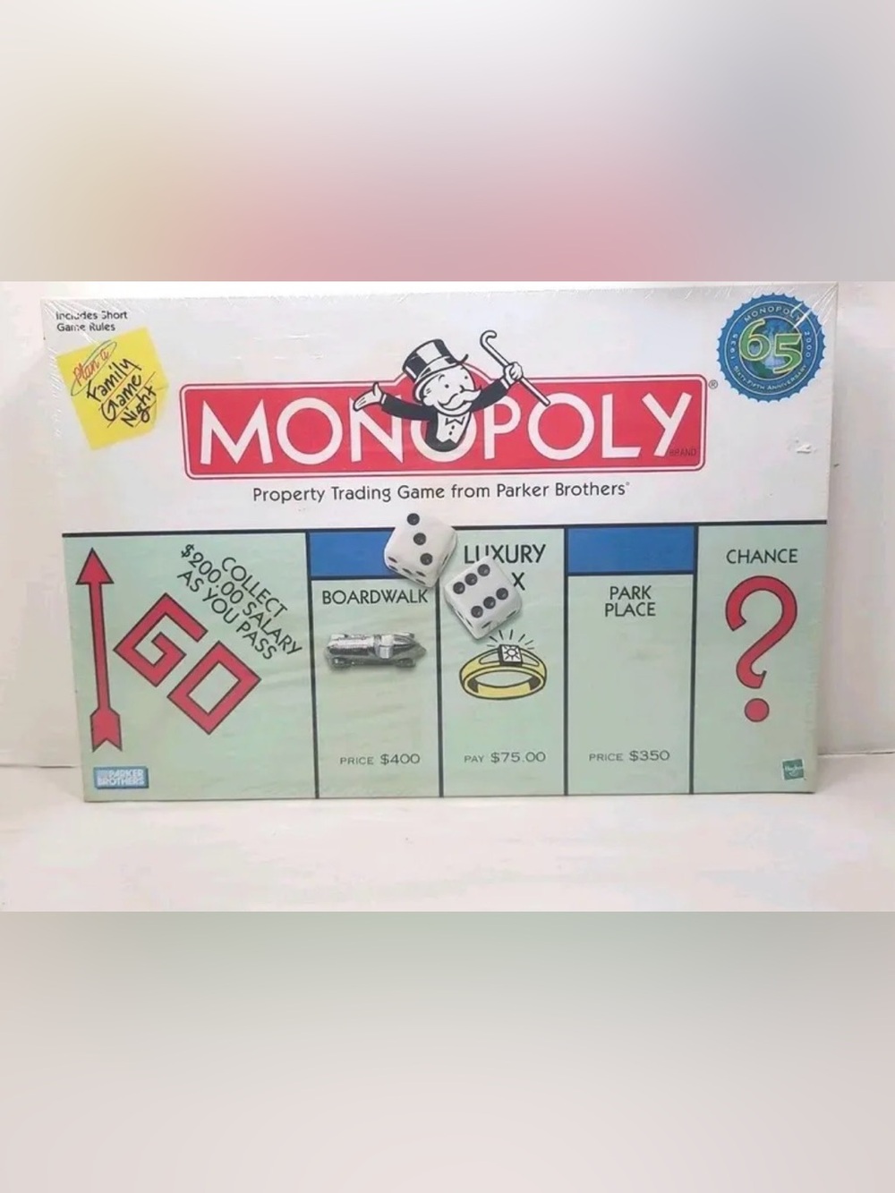 Hasbro Factory Sealed Vintage 1999 Monopoly Board Game 65th Anniversary Edition